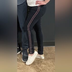 Zara Navy Denim Skinny Jeans with stripe